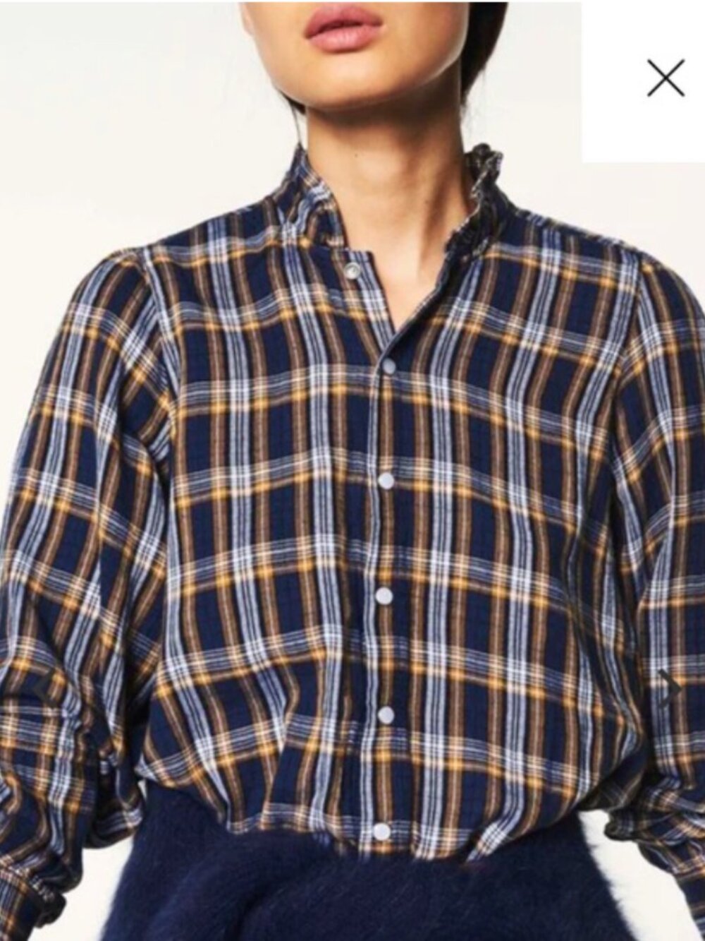 ba&sh CANELLE SHIRT Plaid Snap Shirt